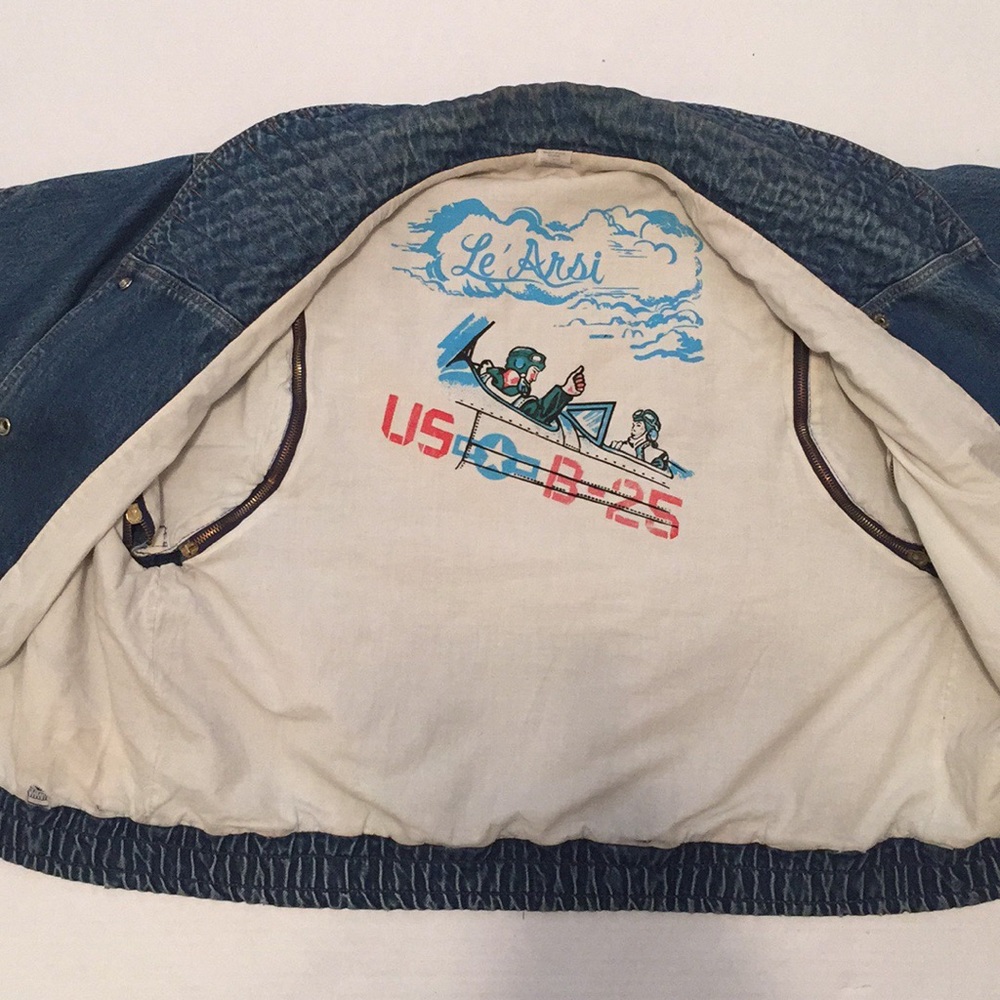 Vintage Le Arsi Jean jacket with removable arms